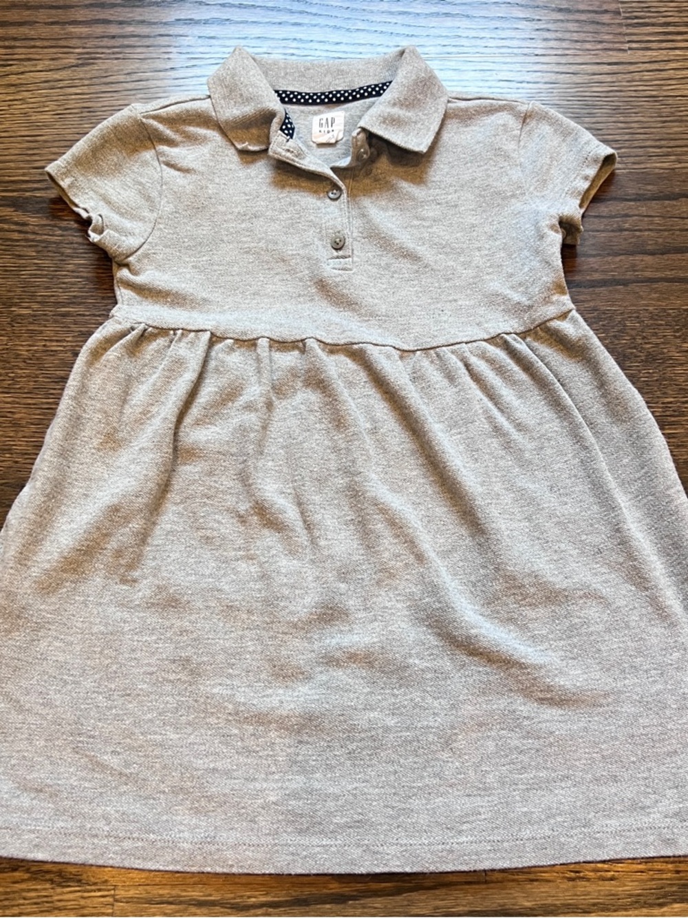 GAP Girls Polo Dress in Light Gray